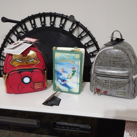 Loungefly Other - NWT LOUNGEFLY LOT OF 3 - MARVEL, GOT STARK, DISNEY PETER PAN